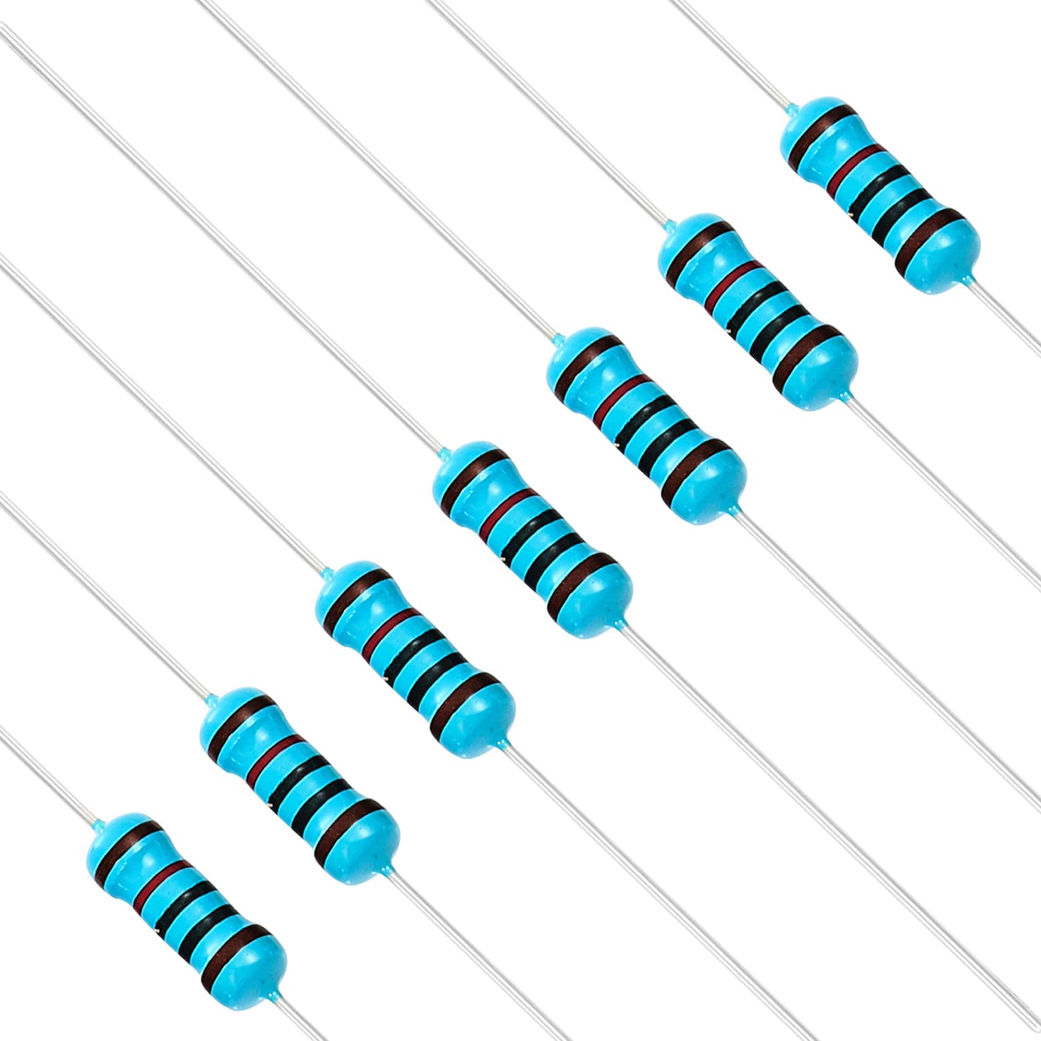 Chanzon 100pcs 1/2W (0.5W) 10K Ω ohm Metal Film Fixed Resistor 0.01 ±1% Tolerance 10KR MF Through Hole Resistors Current Limiting Rohs Certificated