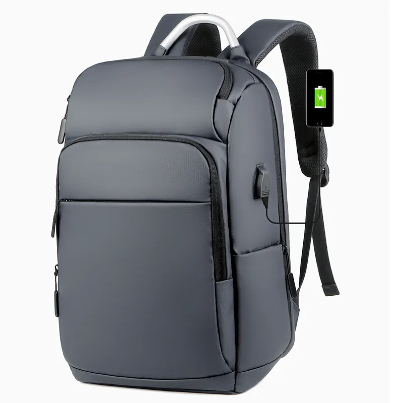 2023 Hot Sale Large Capacity Waterproof Backpack Office Computer Bag Nylon Laptop Backpacks With USB School Bags For Men