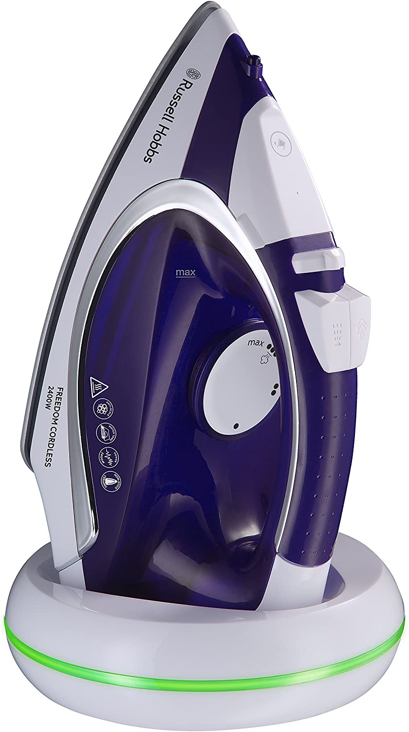 Russell Hobbs 23300 Freedom Cordless Iron, 2400 W, Purple/White, Porcelain