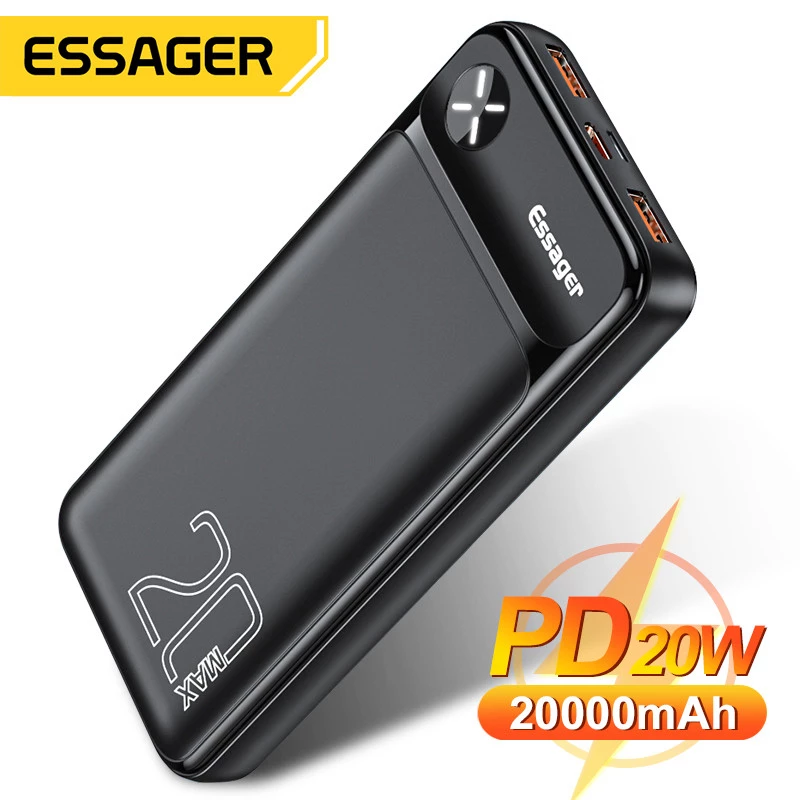 Essager 10000MAH BRUSHED PATTERN PORTABLE POWER BANK 