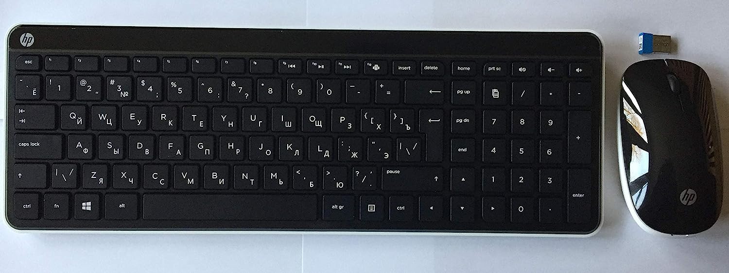 Wireless Keyboard and Mouse  Cyrillic keyboard and Mouse Combo Layout Computer Language Keyboards 