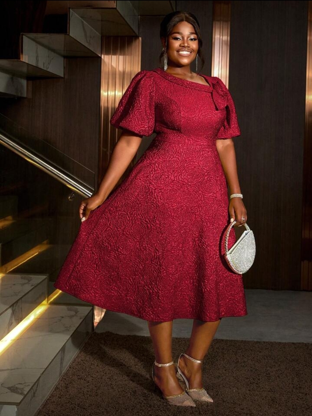 Fall Wedding Guest Dresses Plus Size Casual Wedding Attire Woman Casual  First Date Outfits Plus Size, image size:1079x1436