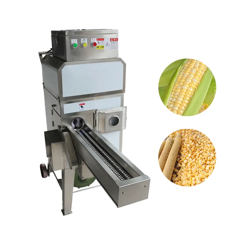 Commercial Fresh Corn Thresher Machine Fully Automatic Sweet Corn Peeler And Thresher