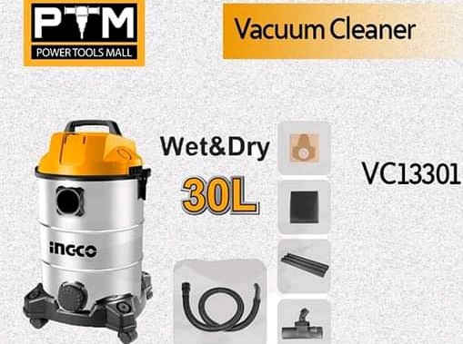 ingco Vaccum Cleaner 30L Industrial Vacuum Cleaning Machine