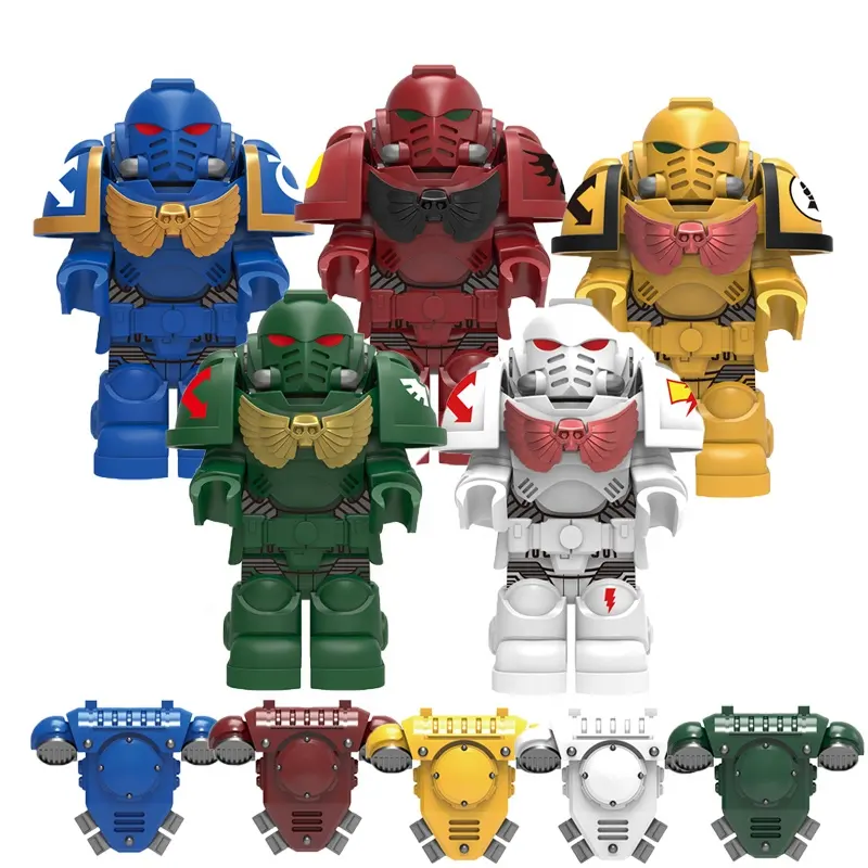 Game Series Space Marines Blood Dark Angels warriors White Scars Space Wolves Building Block Figures Kids Toy