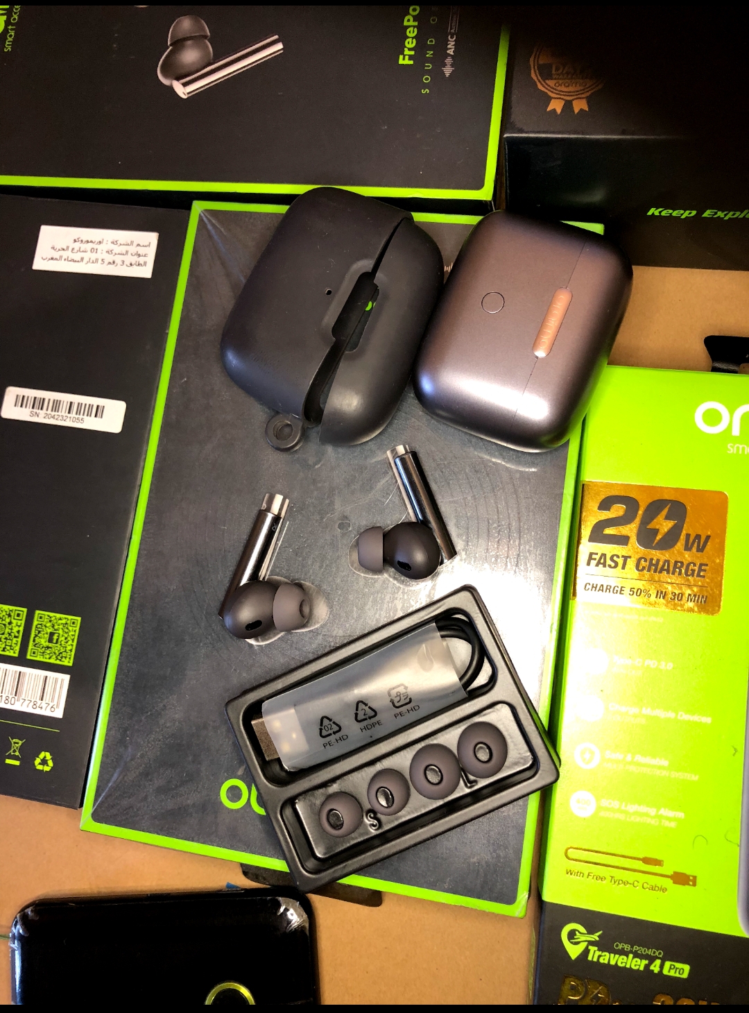 Oraimo freepods pro earbuds earpods anc active noise cancellation