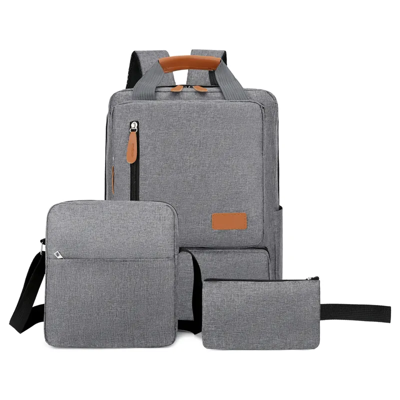 2023 New Design British Style Factory Hot Sale School Laptop Backpack Computer Backpack set 3 in 1 laptop Bag