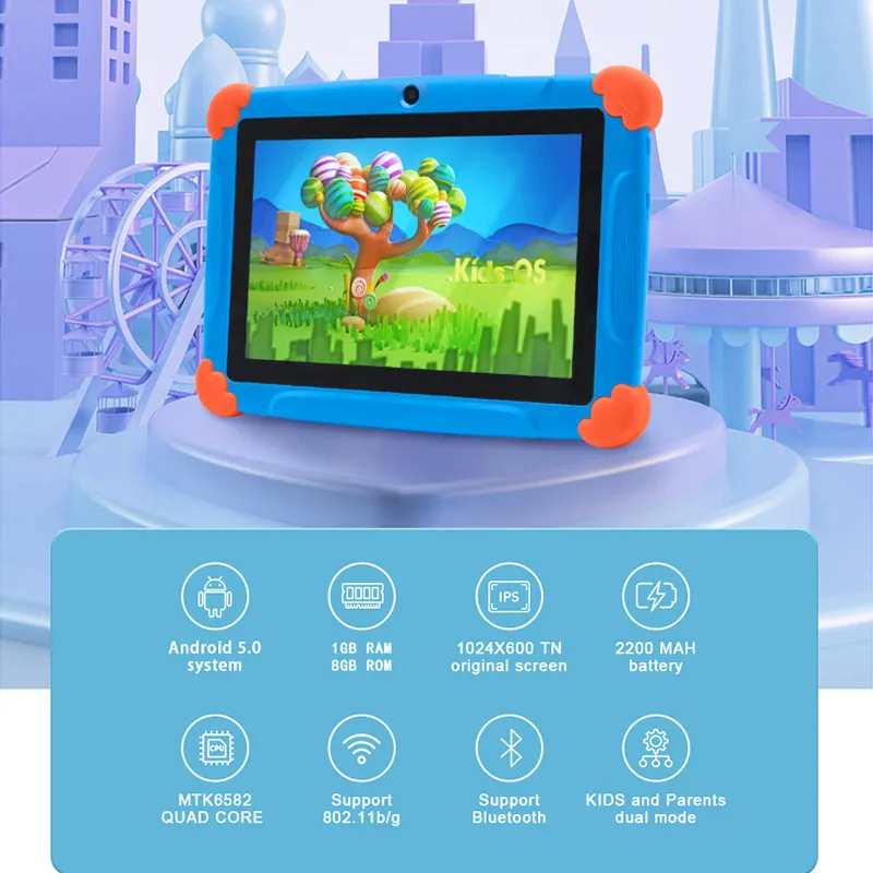 kids Tablet Android 4.4 Rugged tablet 7 inch tablet pc for children 8GB