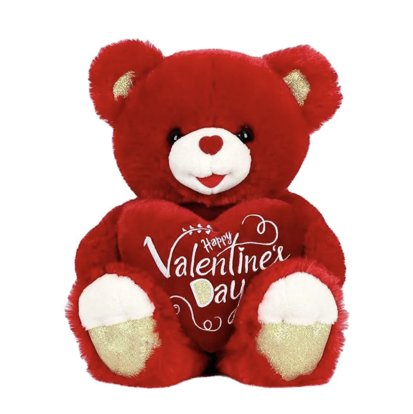 Valentine's Day Red Teddy Bear With Valentine's Gift Love Heart Soft Stuffed Plush Toy
