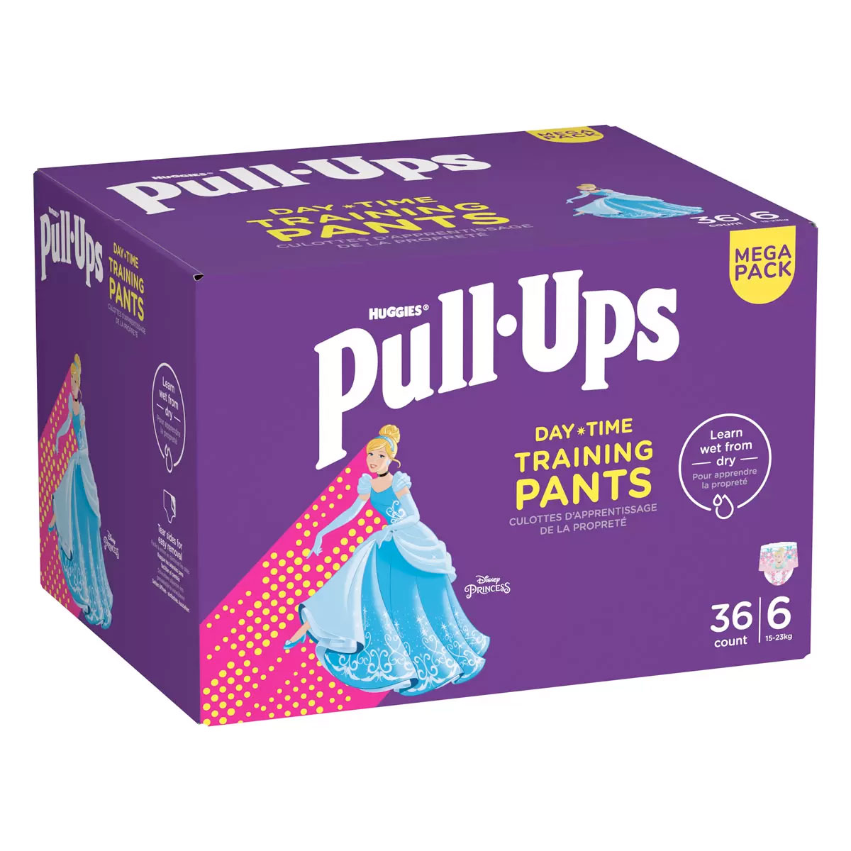 Huggies Pull-Ups Diaper Day Time Girl Training Pants Size 6, 36 Pack Costco