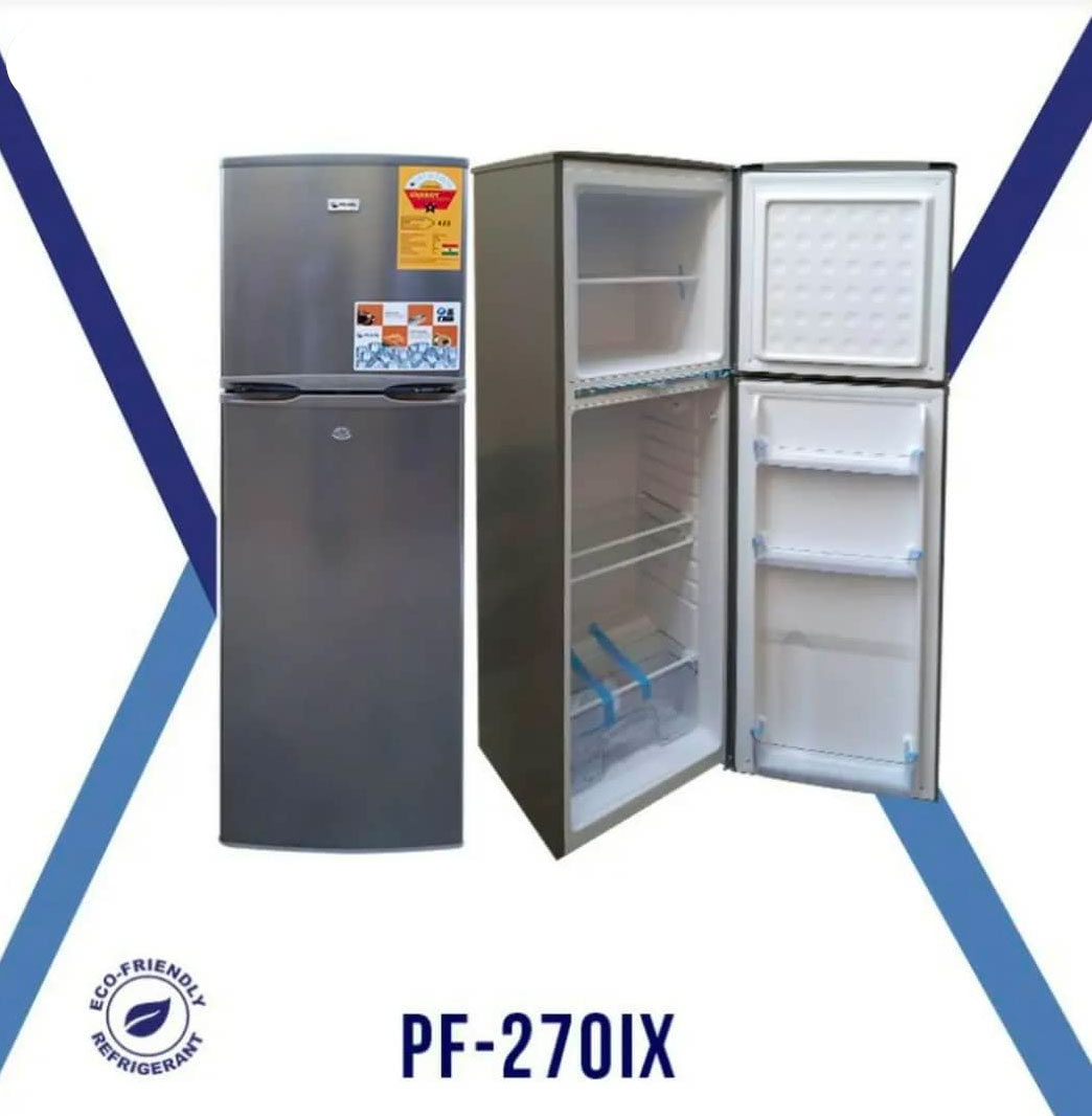 Fridge Refrigerator Double Door Capacity With Bottom Freezer 166L