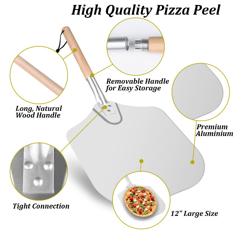 Pizza Making Tool Kits Ideal for for Homemade Baking Pizza Cookies Cake and BBQ